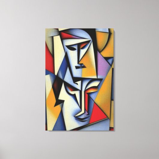 Abstrakt Zen Cubist Canvas Print Leinwanddruck (Vorderseite)