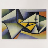 Abstrakt Zen Cubist Jigsaw Puzzle (Horizontal)