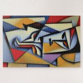 Abstrakt Zen Cubist Jigsaw Puzzle (Horizontal)