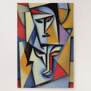 Abstrakt Zen Cubist Jigsaw Puzzle