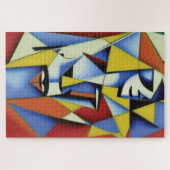 Abstrakt Zen Cubist Jigsaw Puzzle (Horizontal)