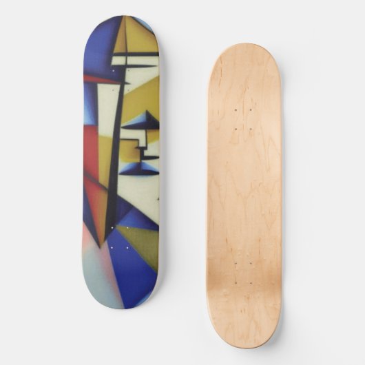Abstrakt Zen-Kubist-Skateboard Skateboard (Vorderseite)
