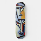 Abstrakt Zen-Kubist-Skateboard Skateboard (Vorderseite)
