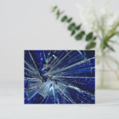 Abstrakt zerbrochenes Glas Postkarte (Stehend Vorderseite)