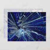 Abstrakt zerbrochenes Glas Postkarte (Vorne/Hinten)