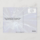 Abstrakt zerbrochenes Glas Postkarte (Rückseite)