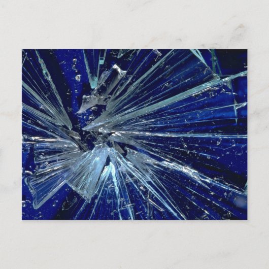 Abstrakt zerbrochenes Glas Postkarte (Vorderseite)