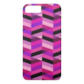 Abstrakt Zickzack/Herringbone | Purpur und Violett Case-Mate iPhone Hülle (Rückseite)