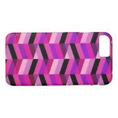 Abstrakt Zickzack/Herringbone | Purpur und Violett Case-Mate iPhone Hülle (Rückseite (Horizontal))