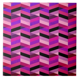 Abstrakt Zickzack/Herringbone   Purpur und Violett Fliese