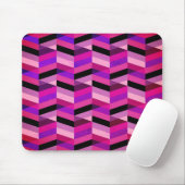 Abstrakt Zickzack/Herringbone | Purpur und Violett Mousepad (Mit Mouse)
