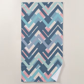 Abstrakt Zigzag Strandtuch (Vorderseite)