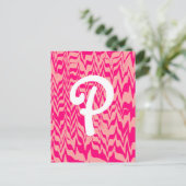 Abstrakt ZigZag Swirl Postkarte (Stehend Vorderseite)