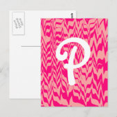 Abstrakt ZigZag Swirl Postkarte (Vorne/Hinten)