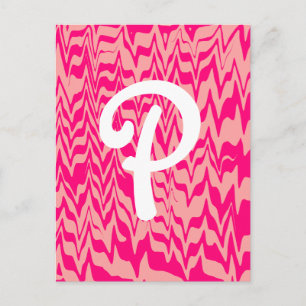 Abstrakt ZigZag Swirl Postkarte
