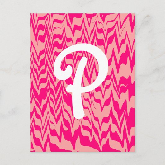 Abstrakt ZigZag Swirl Postkarte (Vorderseite)