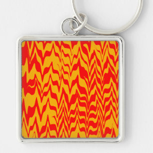 Abstrakt ZigZag Swirl Schlüsselanhänger