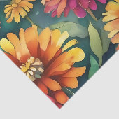 Abstrakt Zinnia Farbenfrohe Blumenpracht Seidenpapier (Ausschnitt)