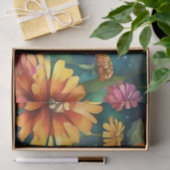Abstrakt Zinnia Farbenfrohe Blumenpracht Seidenpapier (Geschenk)