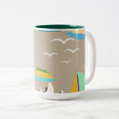 Abstrakt Zweifarbige Tasse (VorderseiteRechts)