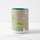 Abstrakt Zweifarbige Tasse (Mittel)