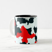 Abstrakt Zweifarbige Tasse (Vorderseite Links)
