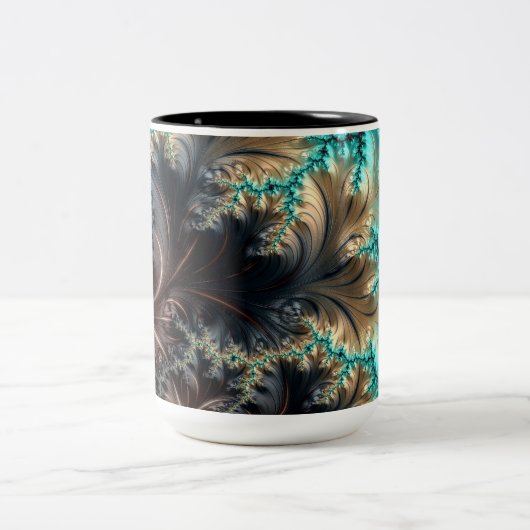 Abstrakt Zweifarbige Tasse (Mittel)