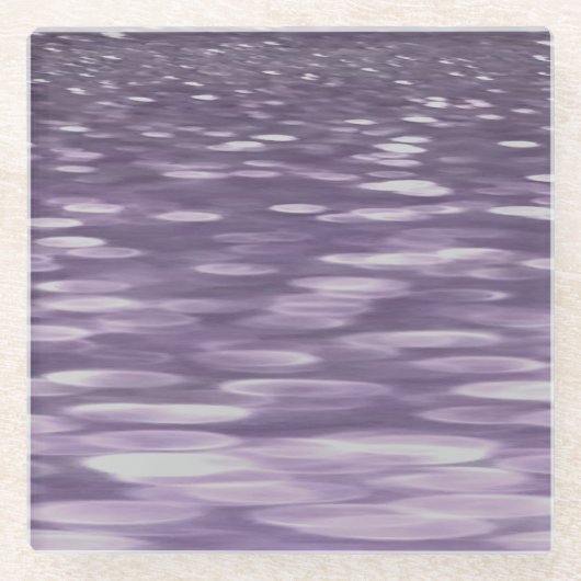 Abstrakte 1: Ultra Violet Shimmer Glasuntersetzer (Vorderseite)