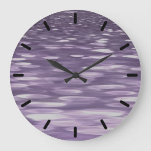 Abstrakte 1: Ultra Violet Shimmer Große Wanduhr