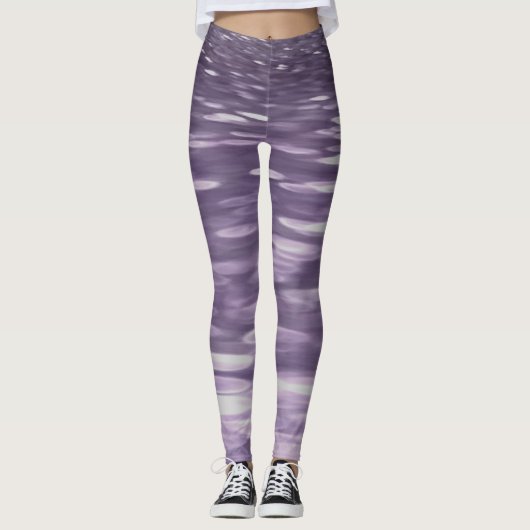 Abstrakte 1: Ultra Violet Shimmer Leggings (Vorderseite)