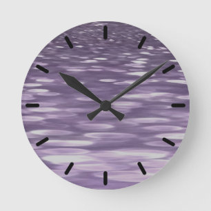 Abstrakte 1: Ultra Violet Shimmer Runde Wanduhr