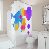 Abstrakte 3-D-Farbabweichung Tropfen Flüssigkeit a Duschvorhang (Beispiel)