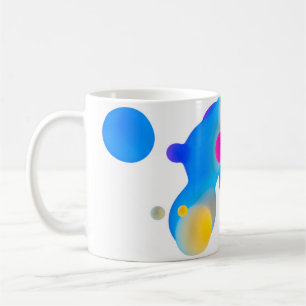 Abstrakte 3-D-Farbabweichung Tropfen Flüssigkeit a Kaffeetasse