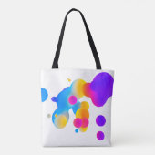 Abstrakte 3-D-Farbabweichung Tropfen Flüssigkeit a Tasche (Rückseite)