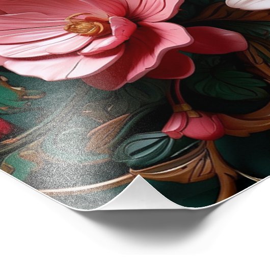 Abstrakte 3D-Blume Fotodruck (Ecke)