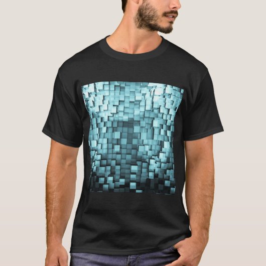 Abstrakte 3D-Cubes T-Shirt (Vorderseite)
