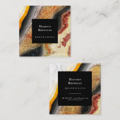 Abstrakte 3D Deep Marble Business Card Quadratische Visitenkarte (Vorne/Hinten)