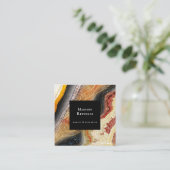 Abstrakte 3D Deep Marble Business Card Quadratische Visitenkarte (Stehend Vorderseite)