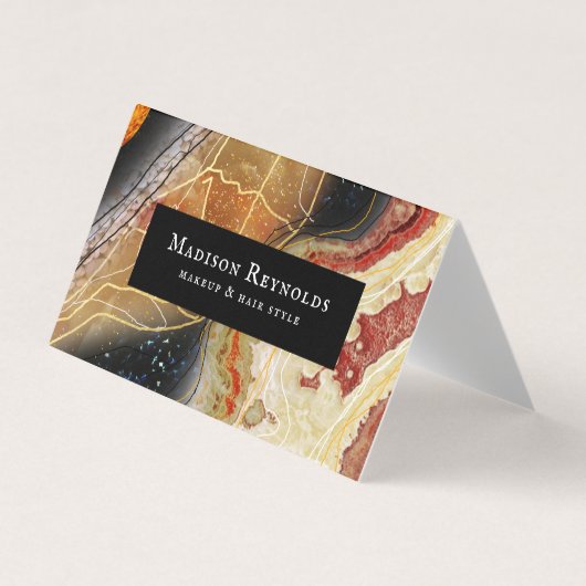 Abstrakte 3D Deep Marble Business Card Visitenkarten (Vorderseite)