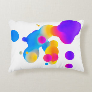 Abstrakte 3D-farbige Gradient-Tropfen Flüssigkeit Dekokissen