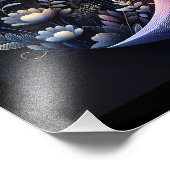 Abstrakte 3D-Form Halbmond Blume Pastellfarben Fotodruck (Ecke)