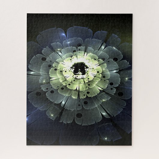 Abstrakte 3D-Fraktal-Blume Puzzle (Vertikal)