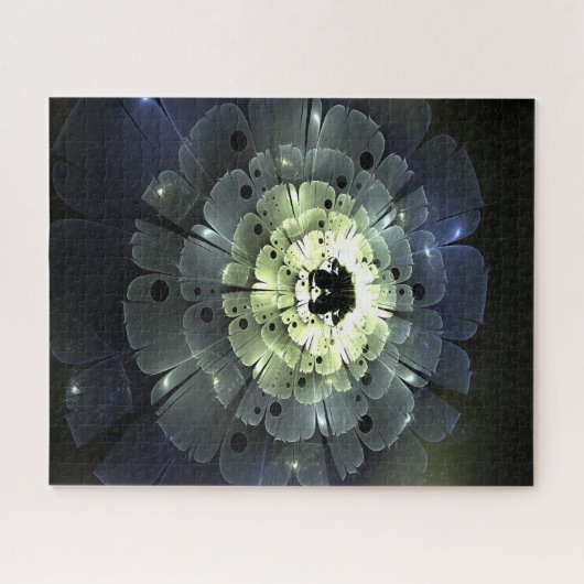 Abstrakte 3D-Fraktal-Blume Puzzle (Horizontal)