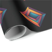 Abstrakte 3D geometrische Diamant-Gradient-Kunst Geschenkpapier (Rolleneckpunkt)