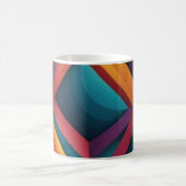 Abstrakte 3D-geometrische Diamant-Gradient-Kunst Kaffeetasse (Mittel)