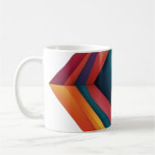 Abstrakte 3D-geometrische Diamant-Gradient-Kunst Kaffeetasse (Links)