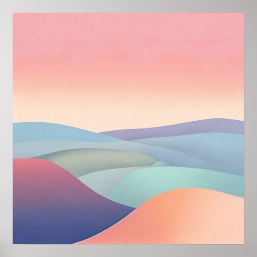 Abstrakte 3D-Minimalistische Kunst für Wall-Poster Poster (Vorne)