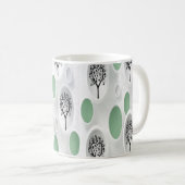Abstrakte 3D mit Kreisläufen Herzleaf Tree Kaffeetasse (VorderseiteRechts)