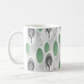 Abstrakte 3D mit Kreisläufen Herzleaf Tree Kaffeetasse (Links)