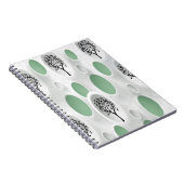 Abstrakte 3D mit Kreisläufen Herzleaf Tree Notizblock (Rechte Seite)